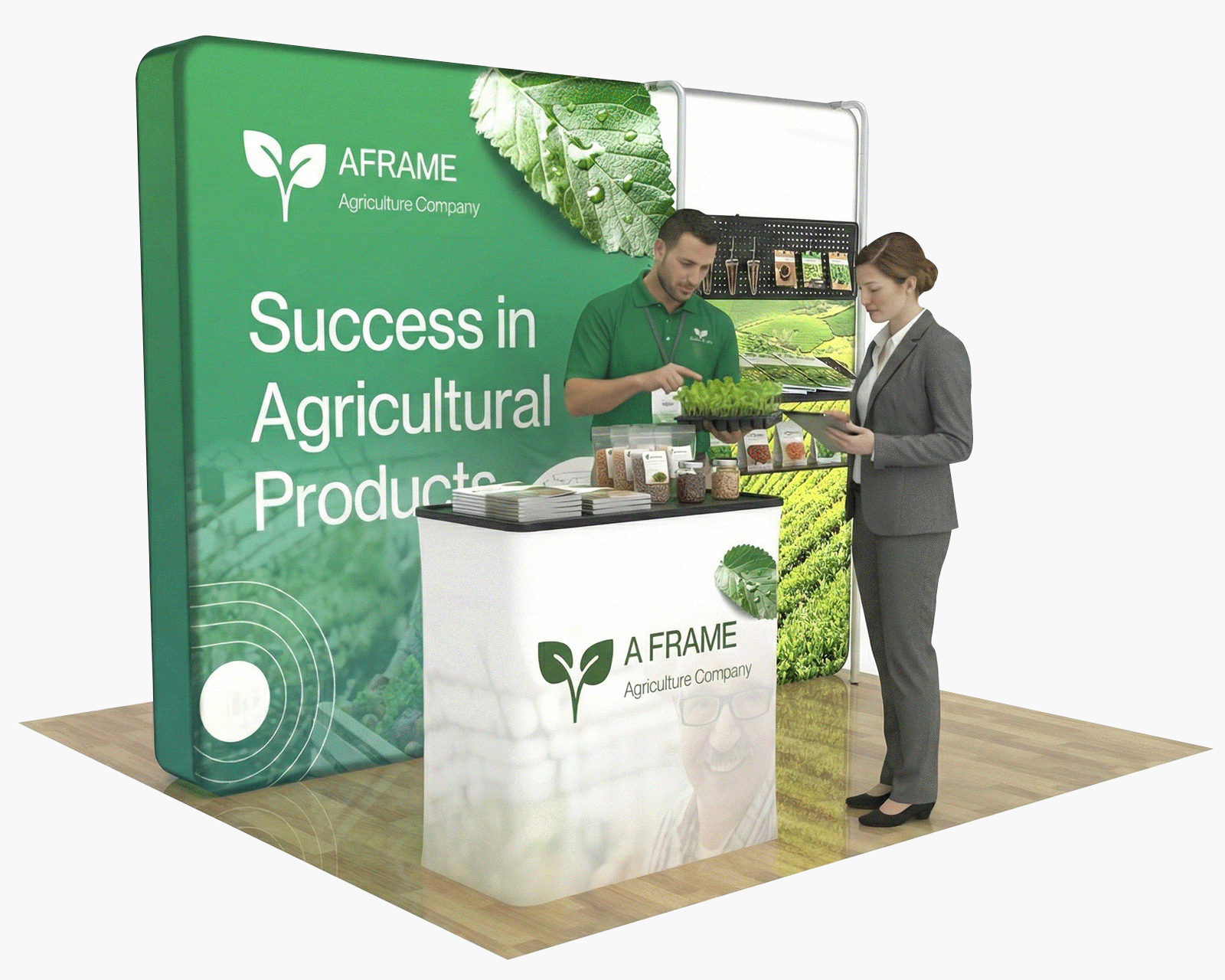 10ft Backlit Trade Show Booth With Shelves